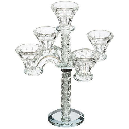 Crystal 5 Branch Candlesticks 26 cm