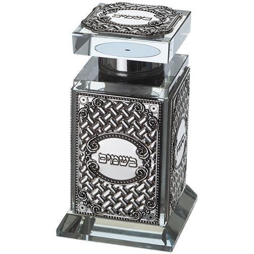 Crystal Besamim Holder With Metal Plaque 8*6 cm