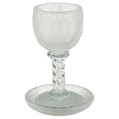 Crystal Kiddush Cup 16 cm contain 100ml / 3.4oz