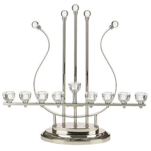 Hanukkiah with Crystal 46 cm