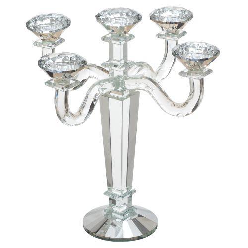 Crystal 5 Branch Candlesticks 32 cm