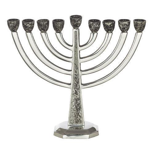 Aluminum Menorah 27*29 cm with White Marble Branches