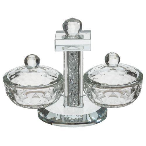 Crystal Salt Shaker 8cm With Glass Chips
