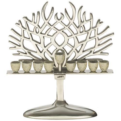 Aluminum Hanukkiah 30 cm