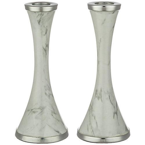 ALUMINUM CANDLESTICKS 17.5 CM