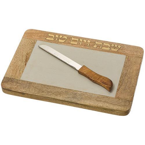 Challah Tray with Knife 41x27 cm