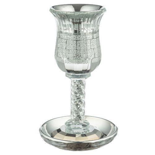 Crystal Kiddush Cup "Kottel" 19 cm contain 100ml / 3.4oz