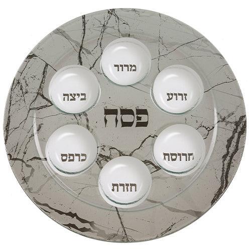 GLASS PASSOVER PLATE 35 CM