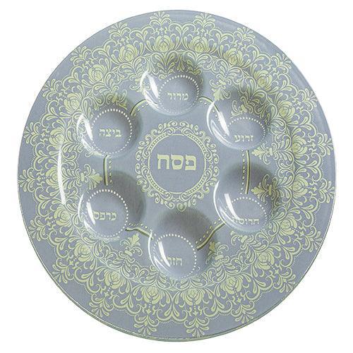 GLASS PASSOVER PLATE 35 CM