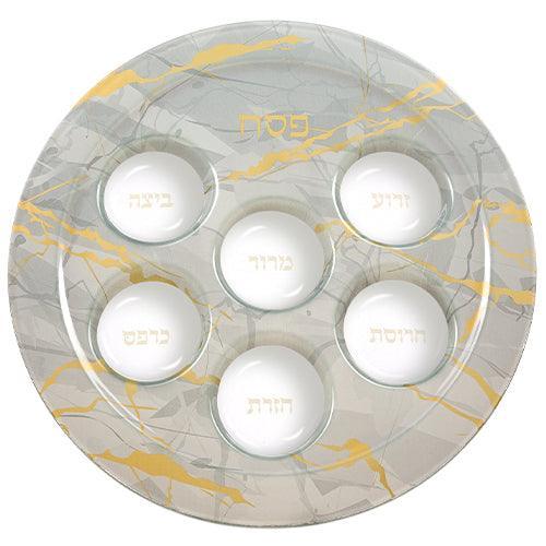 GLASS PASSOVER PLATE 40 CM
