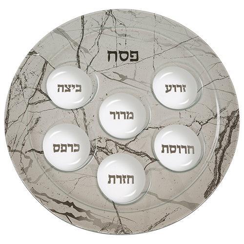 GLASS PASSOVER PLATE 40 CM