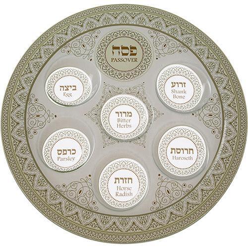 GLASS PASSOVER PLATE 40 CM