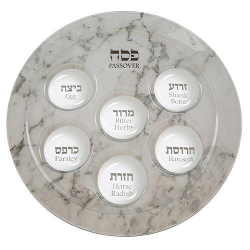 GLASS PASSOVER PLATE 40 CM