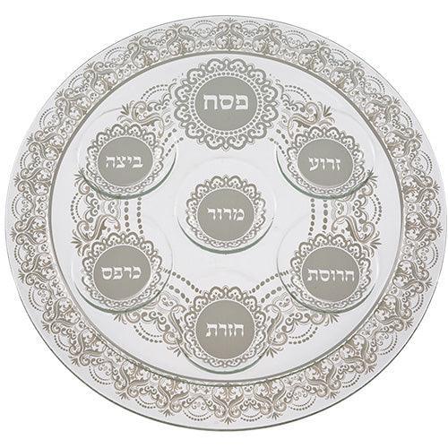 GLASS PASSOVER PLATE 40 CM
