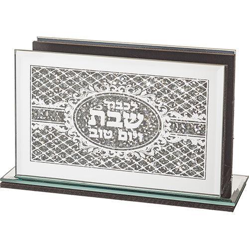 Glass Matches Holder with Stones 15*8 cm