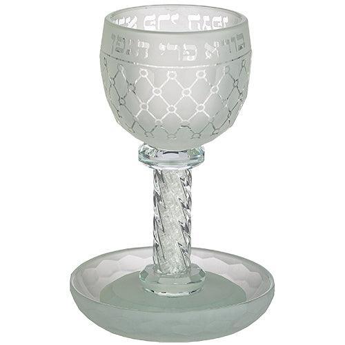 Crystal Kiddush Cup 16 cm contain 100ml / 3.4oz