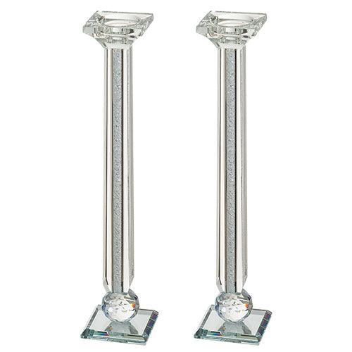 Crystal Candlesticks With Stones 34 cm