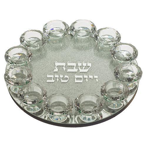 Crystal 12 Brenches Candlesticks 31 cm with Stones