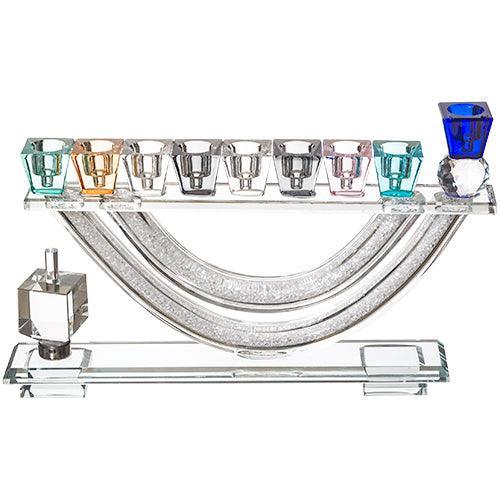 Crystal Elegant Hanukkiah 17.5x28 cm