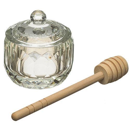 Elegant Crystal Honey Dish 7 cm