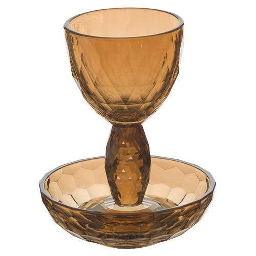 Crystal Kiddush Cup 13.5 cm, Golden Print contain 160ml / 5.4oz
