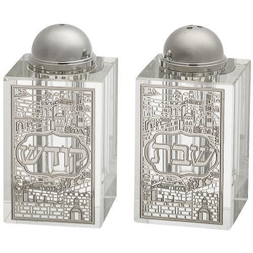 Crystal Salt Shaker 8*4 cm with Laser Cut Plaque