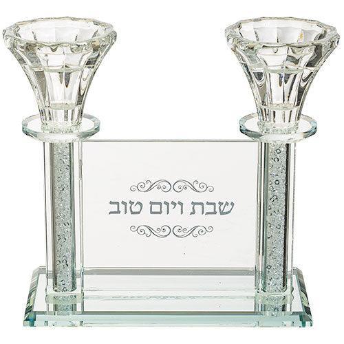 Elegant Crystal Candlesticks 15 cm