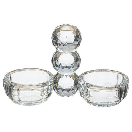 Elegant Crystal Saltie 12*14 cm with Glass Chips