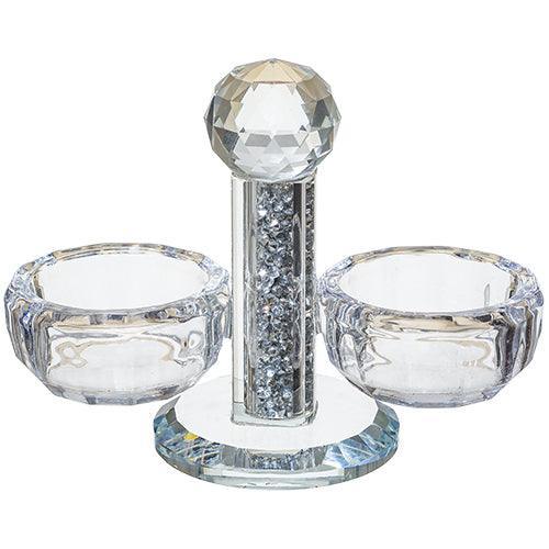Elegant Crystal Saltie 10*12 cm with Glass Chips