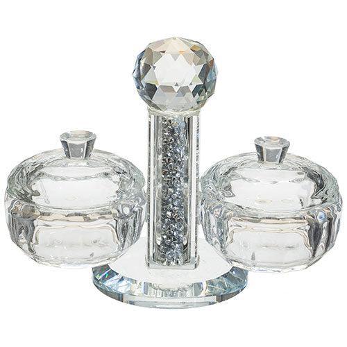 Elegant Crystal Saltie 10*12 cm with Glass Chips