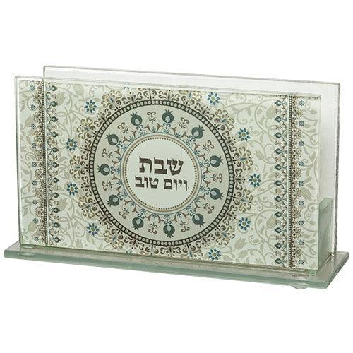 Glass Matches Holder 12.5*8 cm with Print - Candle Lighting