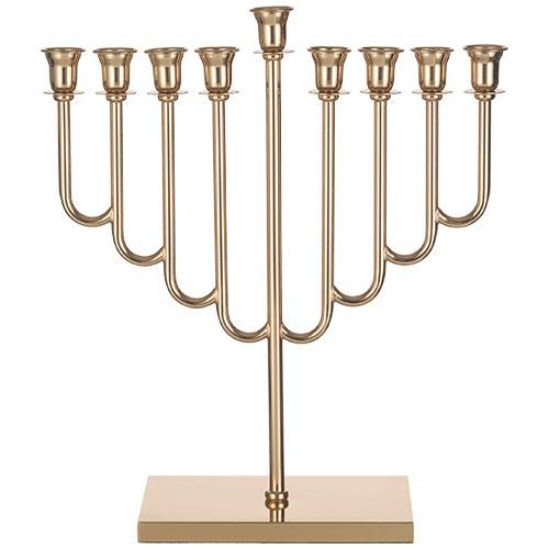 Metal Menorah 36 cm- Golden Finish