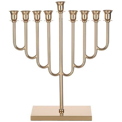 Metal Menorah 36 cm- Golden Finish