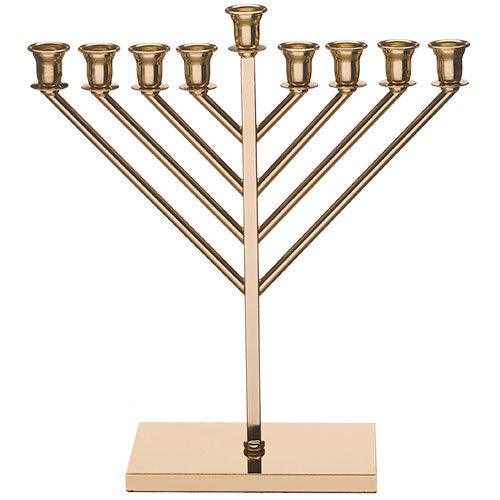 Metal &quot;Chabad&quot; Menorah 36 cm- Golden Finish