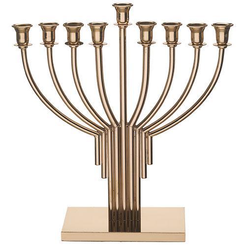 Metal Menorah 36 cm- Golden Finish