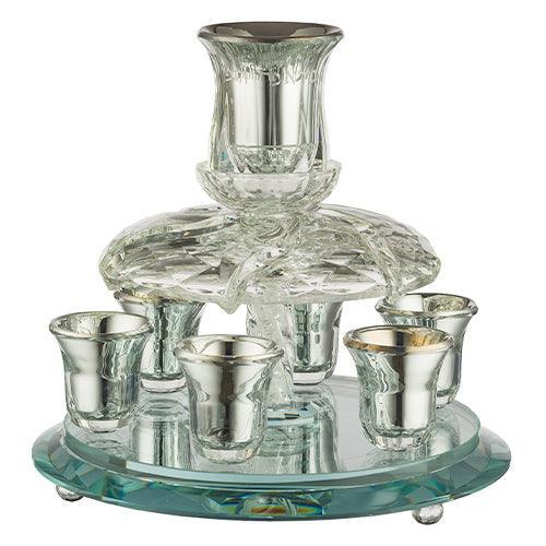 Crystal Wine Divider 33*25 cm with 6 Small Cups