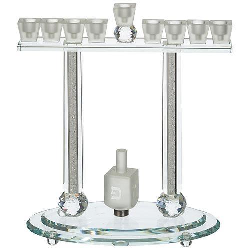 Crystal Menorah 31*27 cm with Stones