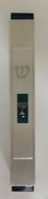Brushed Aluminum Mezuzah Case Blue with Menorah Design (Karshi) 12cm