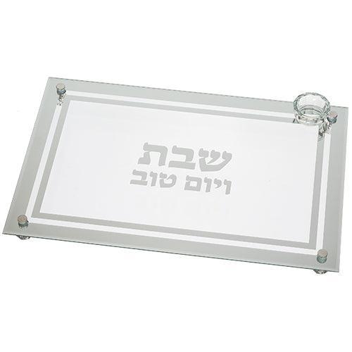 Glass challah Tray 43*30 cm