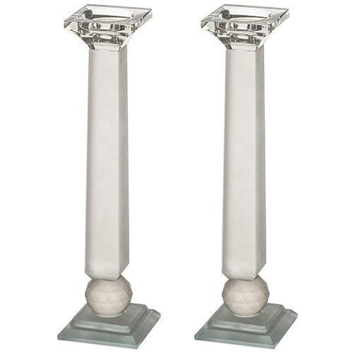 Pair of Crystal Elegant Candlesticks 27.5 cm