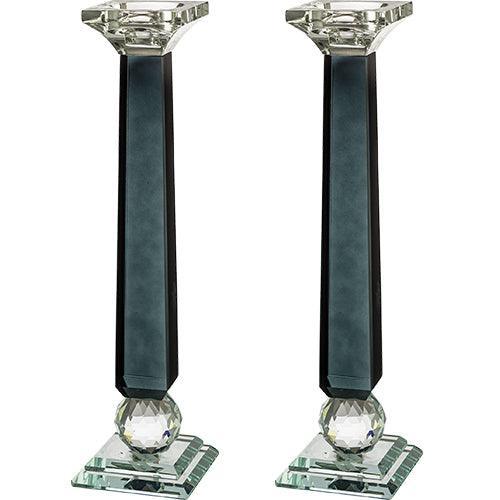 Pair of Crystal Elegant Candlesticks 27.5 cm