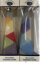 Pyramid Shape Havdallah Candle Triangle Color Design (Asst. Colors)
