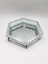 Glass Matzah Box-Hexagon
