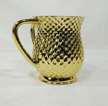 Metal Coated Acrylic Wash Cup, Honeycomb design- Gold