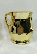 Metal Coated Acrylic Wash Cup, Hexagon design-- Gold