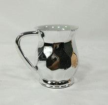 Metal Coated Acrylic Wash Cup, Hexagon design-- Silver