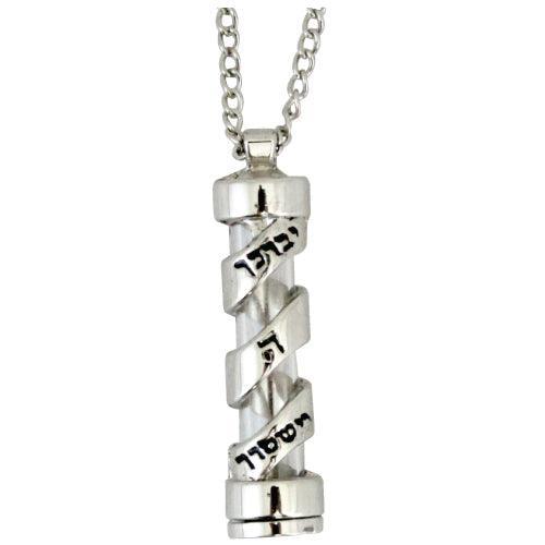 Rhodium Necklace "blessings" 4cm Chain