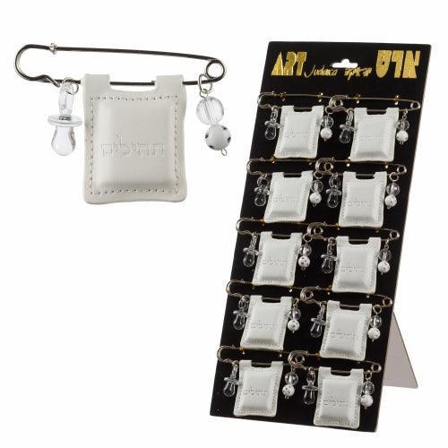 Full Stand Tehillim Baby Clip In White Faux Leather Binding