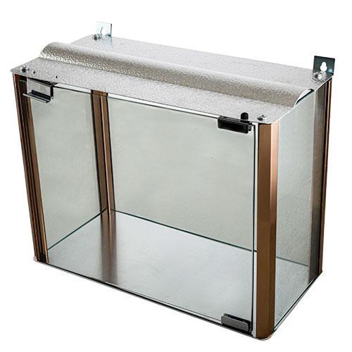 An Aluminium And Glass Menorah Box 52x40x21 Cm - Copper Profiles