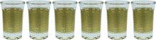 Set Of 6 River Kiddush Cups-Gold Glass